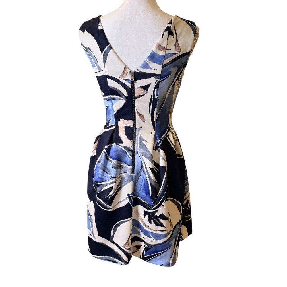 Vince Camuto Floral Sleeveless Scuba Fit & Flare Dress, Size 4 - Picture 5 of 7